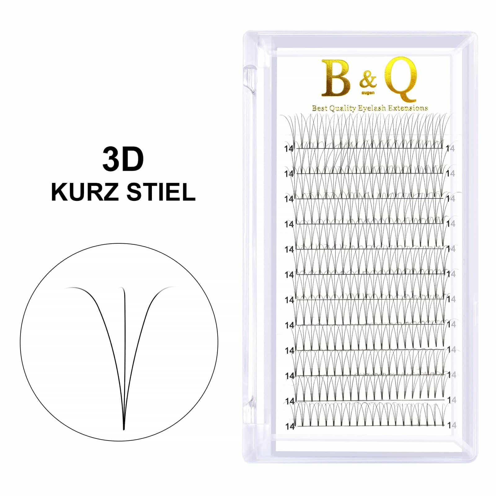 Fertige Wimpernfächer 2D | 2D Kurz Fuß Wimpernverlängerung