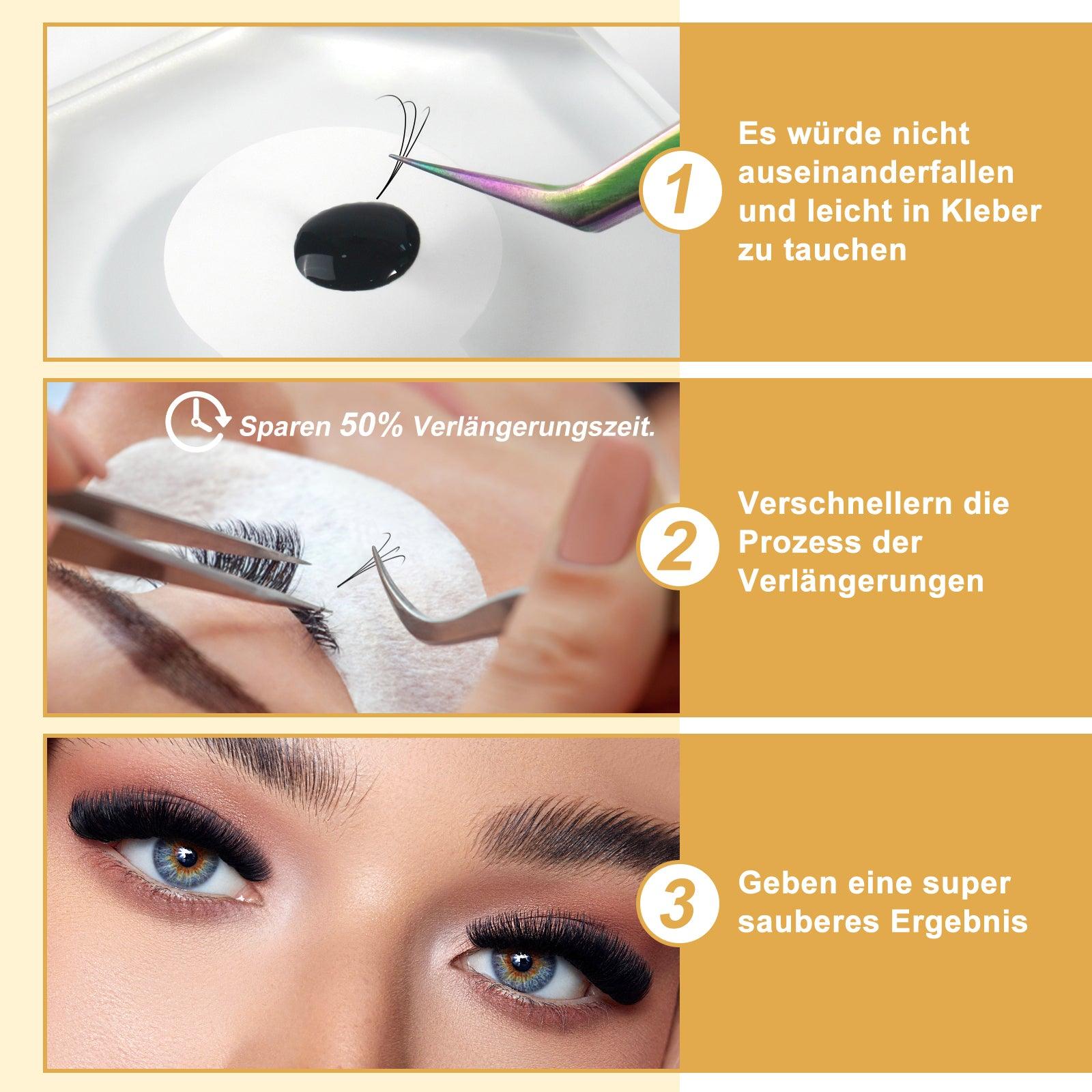 Fertige Wimpernfächer 10D D 0.07 13 Spitze Basis Fertig Fächer